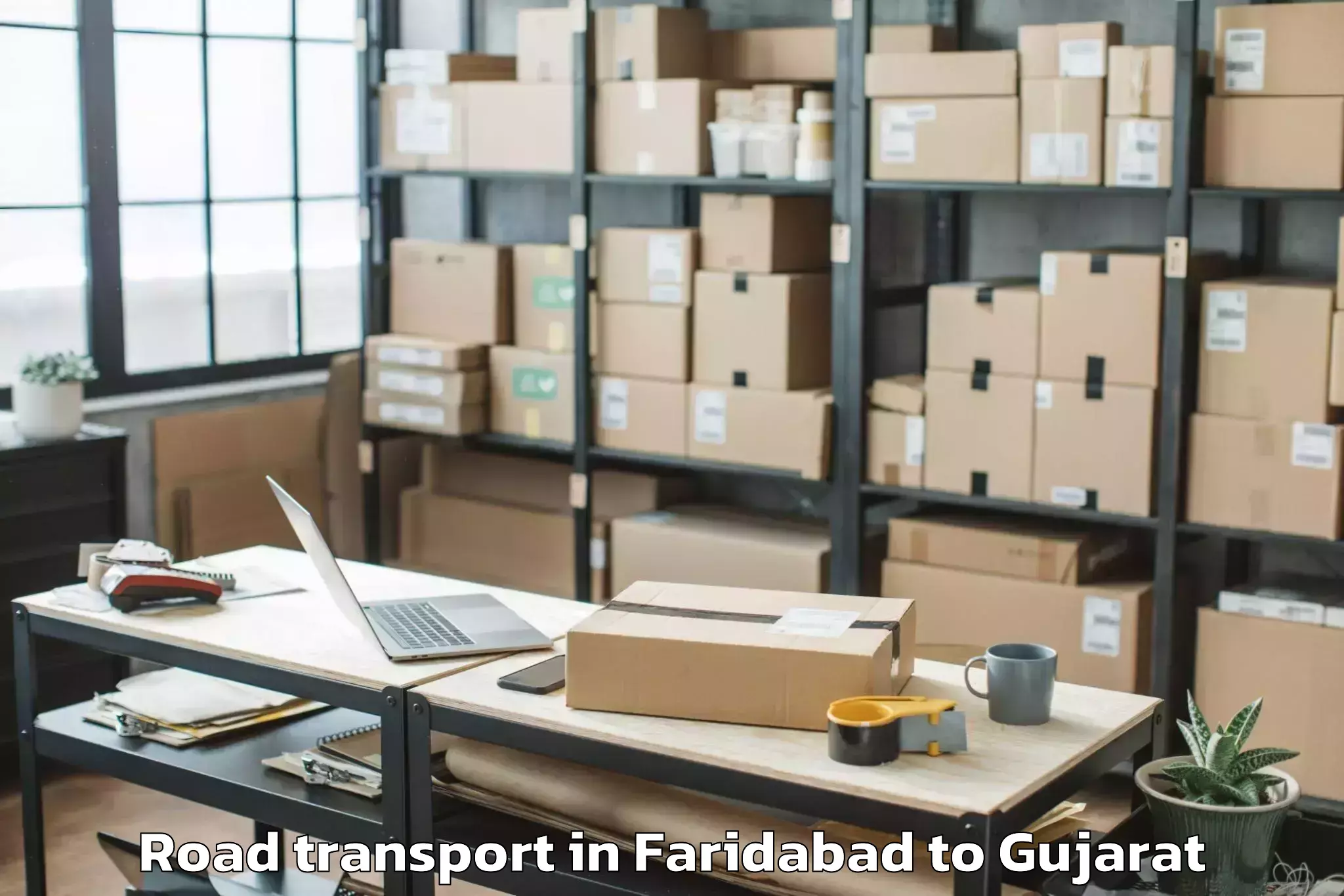 Get Faridabad to Wankaner Road Transport